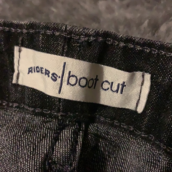 Riders boot cut black distressed denim pants - Picture 2 of 6